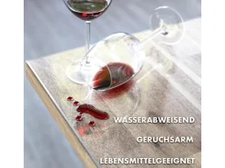 Karat Tischfolie Imperial Transparent Mattiert mit Abgeschrägter Kante 90 x 190 cm
