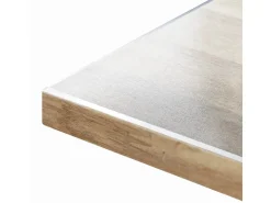 Karat Tischfolie Imperial Transparent Mattiert mit Abgeschrägter Kante 95 x 110 cm