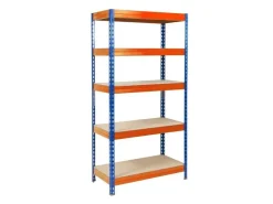 Karat Weitspannregal Schwerlastregal Blau-Orange Traglast 1200 kg 160 x 150 x 80 cm