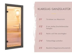 Karibu Saunahaus Seros 3 Anthrazit/Anthrazit* Sitzbänke