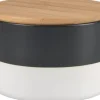 Keramik-Dose mit Deckel Minimalist Zen Ø 12,2 cm Schwarz-Weiß