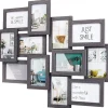 Kobolo Bilderrahmen Collage BIG GREY Holz Grau Antik 12 Bilder 54x61 cm* Kerzen Gestalten