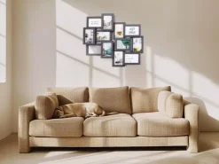 Kobolo Bilderrahmen Collage BIG GREY Holz Grau Antik 12 Bilder 54x61 cm* Kerzen Gestalten