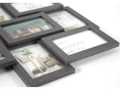 Kobolo Bilderrahmen Collage BIG GREY Holz Grau Antik 12 Bilder 54x61 cm* Kerzen Gestalten