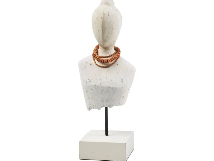 Kobolo Dekofigur Holzfigur Büste LADY BUST Holz und Metall