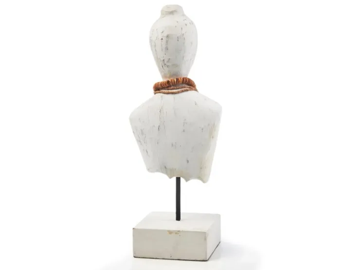 Kobolo Dekofigur Holzfigur Büste LADY BUST Holz und Metall