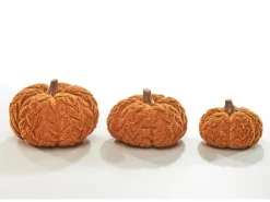 Kobolo Dekokürbis Kürbis aus Textil Set aus 3 Größen Orange* Dekorative Figuren
