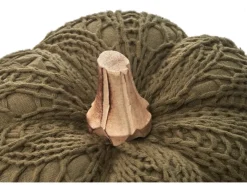 Kobolo Dekokürbis Kürbis aus Textil Set aus 3 Größen Dunkelgrün