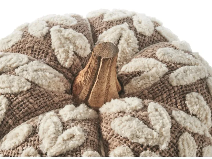 Kobolo Dekokürbis Kürbis aus Textil Set aus 3 Größen Beige* Dekorative Figuren
