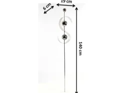 Kobolo Gartenstecker Dekostecker WAVE aus Edelstahl Silber H140 cm