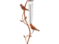Kobolo Gartenstecker RUSTY BIRDS in Rostoptik mit Niederschlagsmesser* Dekorative Figuren