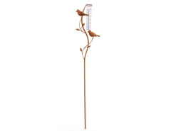 Kobolo Gartenstecker RUSTY BIRDS in Rostoptik mit Niederschlagsmesser* Dekorative Figuren