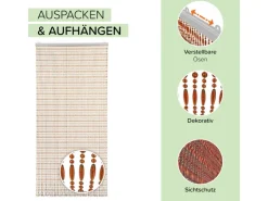 Kobolo Türvorhang Insektenschutz Perlenvorhang AMBER 72 Stränge 90x200 cm* Türvorhänge|Insektenschutz