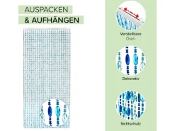 Kobolo Türvorhang OCEAN Kunststoff Blau 72 Stränge 90x200 cm* Insektenschutz