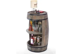 Kobolo Weinregal Bar Spirituosenschrank Anrichte Barregal FASS Braun 48x81 cm* Sideboards|Flaschenregale
