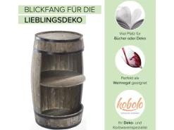 Kobolo Weinregal Bar Spirituosenschrank Anrichte Barregal FASS Braun 48x81 cm* Sideboards|Flaschenregale