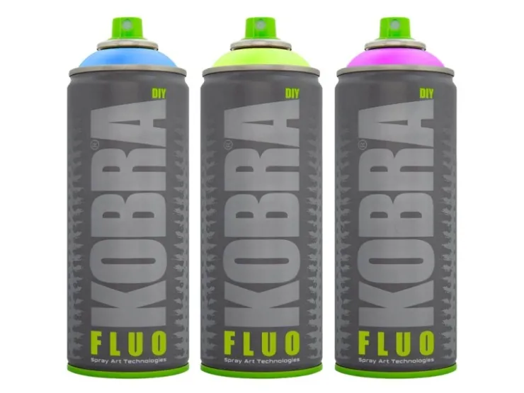 Kobra DIY Fluo Buntlack Spray 400ml Flour Neon Matt* Sprühlacke|Buntlacke