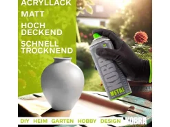 Kobra DIY Metallic Spray 400ml Silber Glänzend