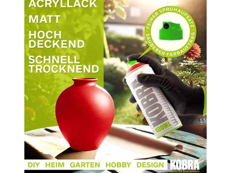 Kobra LP Buntlack Spray 400ml Signal Matt* Sprühlacke