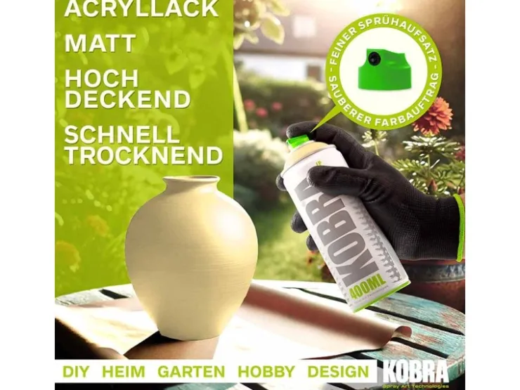 Kobra LP Buntlack Spray Pastell 400ml Sand Matt