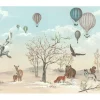 Komar Fototapete Heißluftballons Blau und Beige 4,50 x 2,80 m 612807* Tapezierzubehör