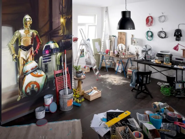 Komar Fototapete STAR WARS Three Droids 184 cm x 254 cm FSC®* Fototapeten