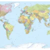 Komar Fototapete Vlies World Map 368 cm x 248 cm FSC® FSC®