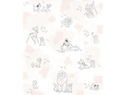 Komar Vlies Fototapete Disney Animals Beige-Weiß