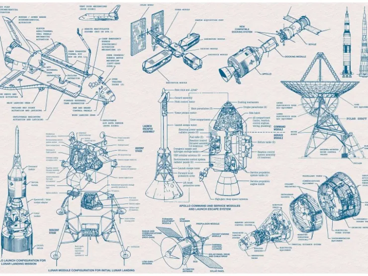 Komar Vliesfototapete Spacecraft Architecture 400 cm x 280 cm* Fototapeten
