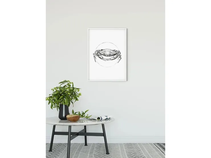 Komar Wandbild Crab White 50 x 70 cm