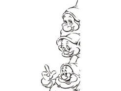 Komar Wandbild Snow White Dwarfs 50 x 70 cm