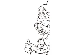 Komar Wandbild Snow White Dwarfs 30 x 40 cm
