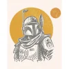 Komar Wandbild Star Wars Boba Fett Illustration Iconic 30 cm x 40 cm Beige* Poster