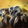 Komar Wandbild Star Wars The Mandalorian Line Up 40 cm x 50 cm Gelb* Poster