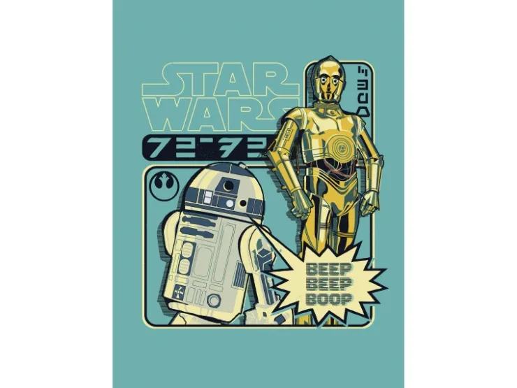 Komar Wandbild Star Wars Beep Boop 50 cm x 70 cm Blau* Poster