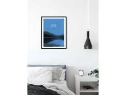 Komar Wandbild Word Lake Blue 40 x 50 cm* Poster