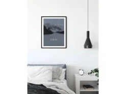 Komar Wandbild Word Lake Steel 40 x 50 cm