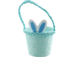 Korb mit Henkel Papier Ø 11 cm x 19 cm Blau* Ostern