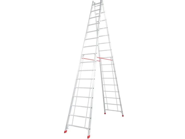 Krause Doppelleiter Stabilo 2 x 16 Sprossen 440 cm x 86 cm x 258 cm