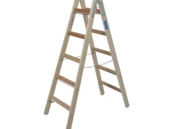 Krause Holz-Doppelleiter Stabilo 2 x 5 Sprossen Braun* Leitern