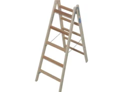 Krause Holz-Doppelleiter Stabilo 2 x 5 Sprossen Braun* Leitern