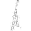 Krause Stabilo Sprossen-Vielzweck-Leiter 3 x 12 Sprossen mit Wandlaufrollen