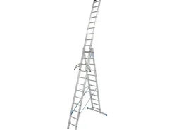 Krause Stabilo Sprossen-Vielzweck-Leiter 3 x 12 Sprossen mit Wandlaufrollen