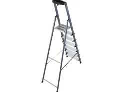 Krause Stehleiter Securo 7 Stufen Eloxiert 210 cm x 53 cm x 128 cm