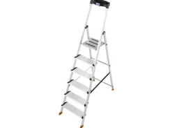 Krause Stehleiter Sepuro 6 Stufen 190 cm x 50 cm x 115 cm