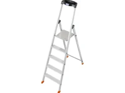 Krause Stehleiter Solido 5 Stufen 165 cm x 48 cm x 104 cm* Klapptritte