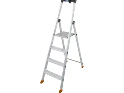 Krause Stehleiter Solido 4 Stufen 145 cm x 46 cm x 88 cm