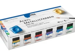 KREUL Acryl Farbe Metallic Basis Set 6 x 20 ml
