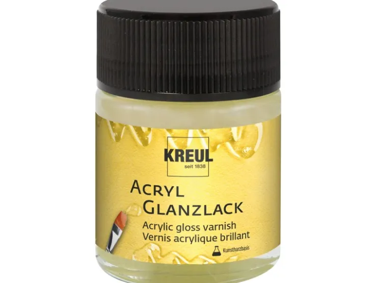 KREUL Acryl Glanzlack Kunstharzbasis Transparent 50 ml