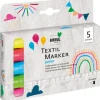 KREUL Textil Marker medium Junior 5er Set